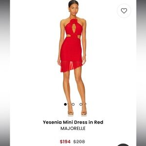 Majorelle Yesenia Mini Dress in Red
